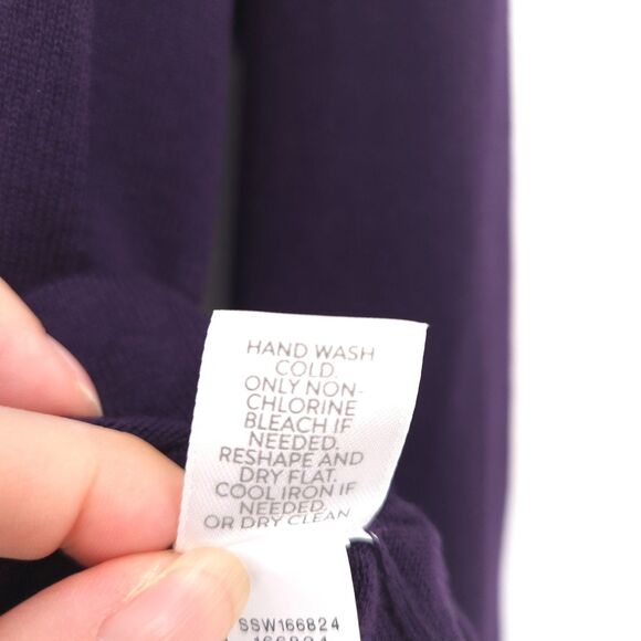 J. Jill womens wool-blend button cardigan sweater Size 2X purple long sleeve - Picture 7 of 8